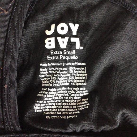 JoyLab | Black Gold Constellation Stars Open Back Sports Bra XS - Picture 4 of 6